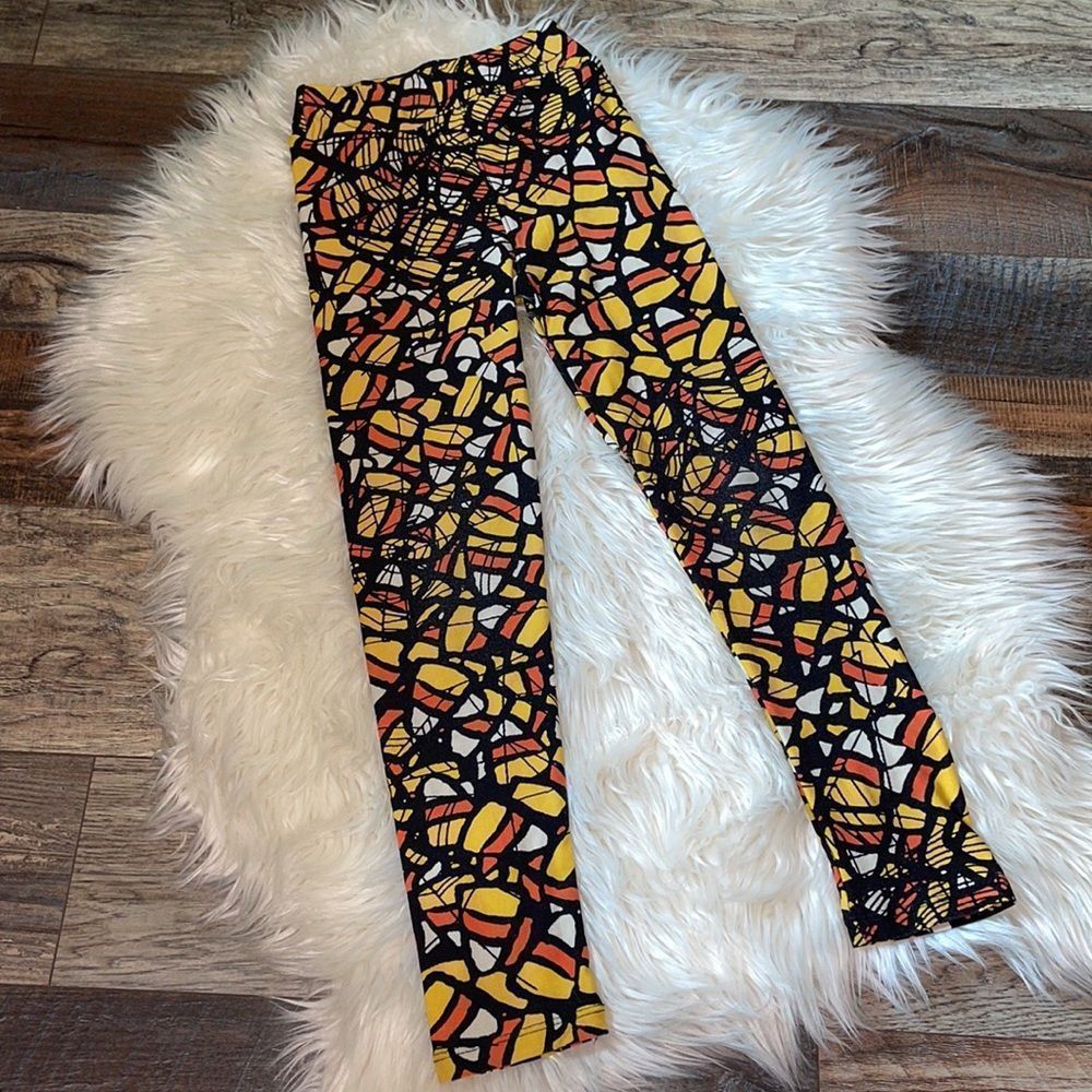 Lularoe Halloween Candy Corn Spider Web Leggings